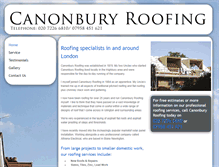 Tablet Screenshot of canonburyroofing.co.uk